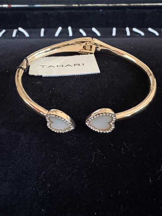 Tahari Jewelry - TAHARI Gold/ Mother of Pearl Heart Cuff NWT